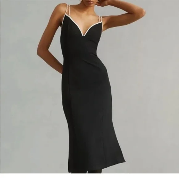 Maeve Black Midi Dress - Picture 1 of 6
